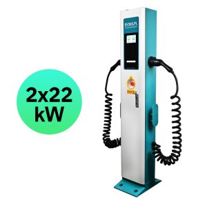 Stacja ładowania EV365 Model AC2 2x22 kW Comfort RFID / Aplikacja mobilna